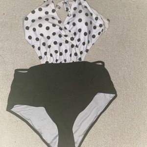 One piece cut out swim suit